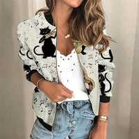 Printed Zip Jacket - Elena-Grey-S-State of Style