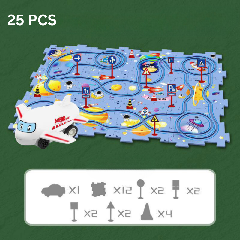 Problem-Solving Children's Puzzle - RacePuzzle-Dinosaur-5 Pieces-State of Style
