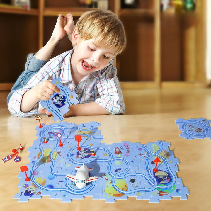 Problem-Solving Children's Puzzle - RacePuzzle-Dinosaur-5 Pieces-State of Style