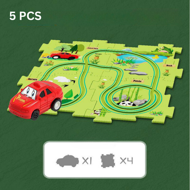 Problem-Solving Kids' Puzzle - RacePuzzle-5 Parts-Dinosaur-State of Style