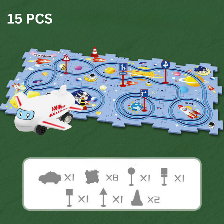 Problem-Solving Kids' Puzzle - RacePuzzle-5 Parts-Dinosaur-State of Style