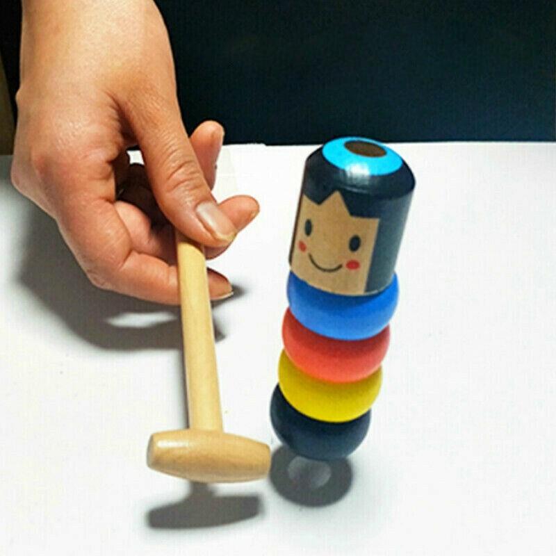 Magnetic wooden toy with dodge trick – wooden jumping figure