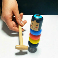 Magnetic wooden toy with dodge trick – wooden jumping figure