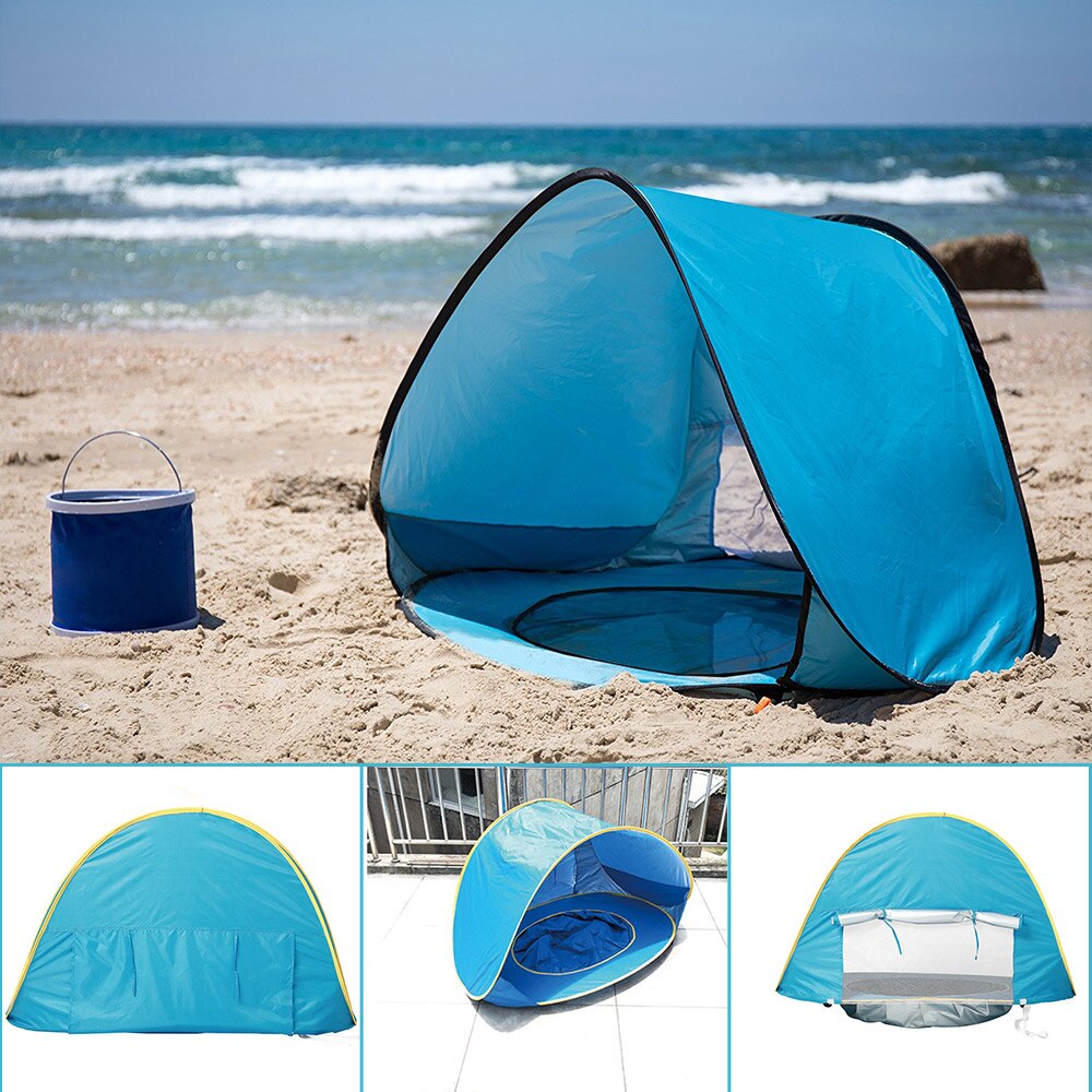UV-protective beach tent with integrated baby paddling pool – Shadowsplash
