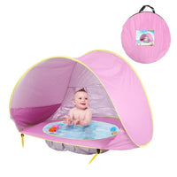 UV-protective beach tent with integrated baby paddling pool – Shadowsplash