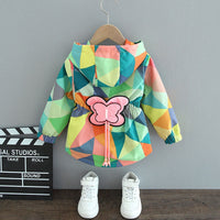 Girls' waterproof raincoat with butterfly detail – Autumn Magic Nola