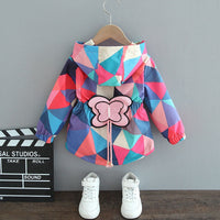 Girls' waterproof raincoat with butterfly detail – Autumn Magic Nola