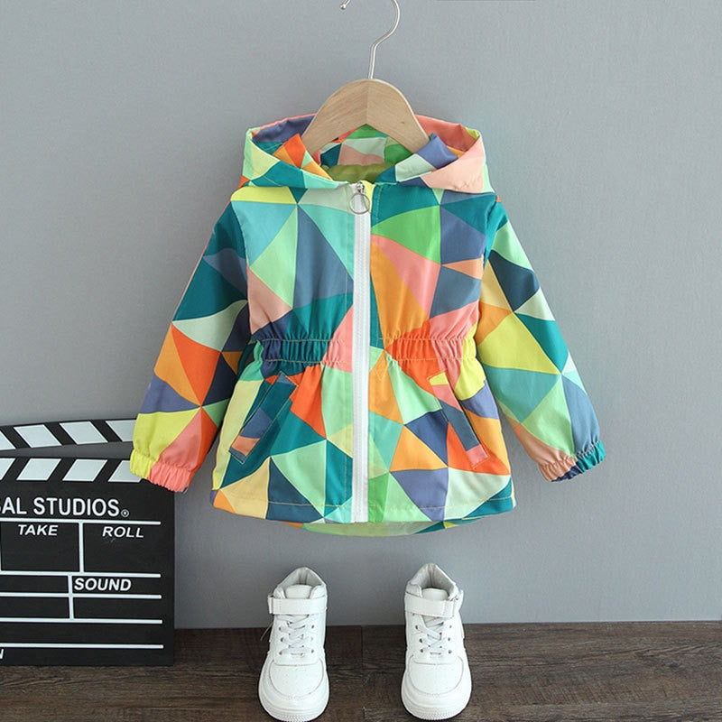 Girls' waterproof raincoat with butterfly detail – Autumn Magic Nola