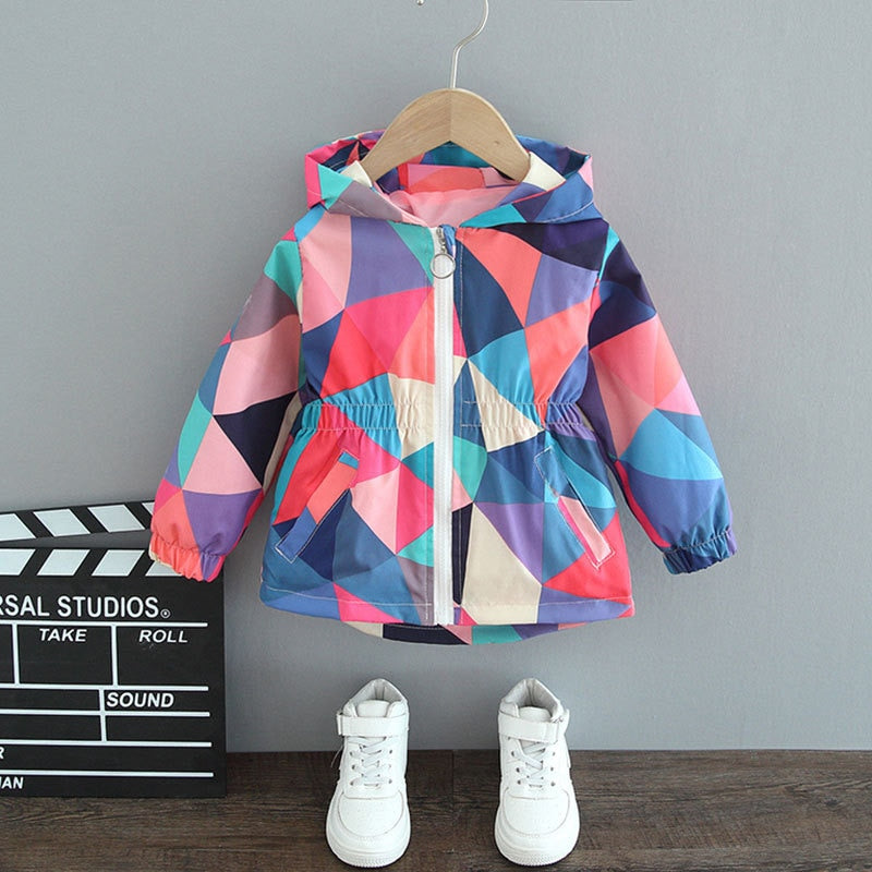 Girls' waterproof raincoat with butterfly detail – Autumn Magic Nola