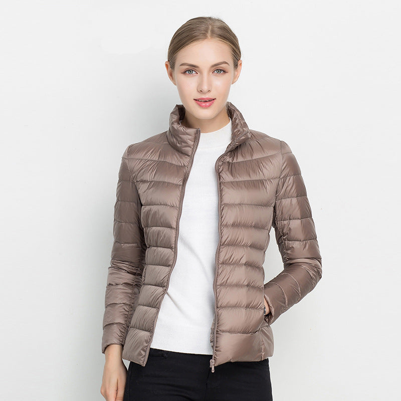Feather-light women's down jacket - Alina Autumn Magic