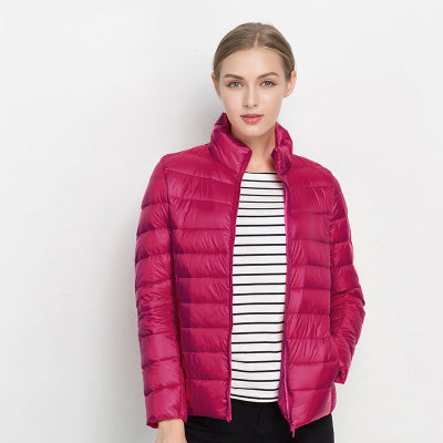 Feather-light women's down jacket - Alina Autumn Magic