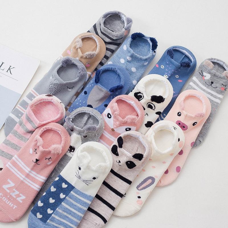 Cute Trainer Socks with Animal Ears