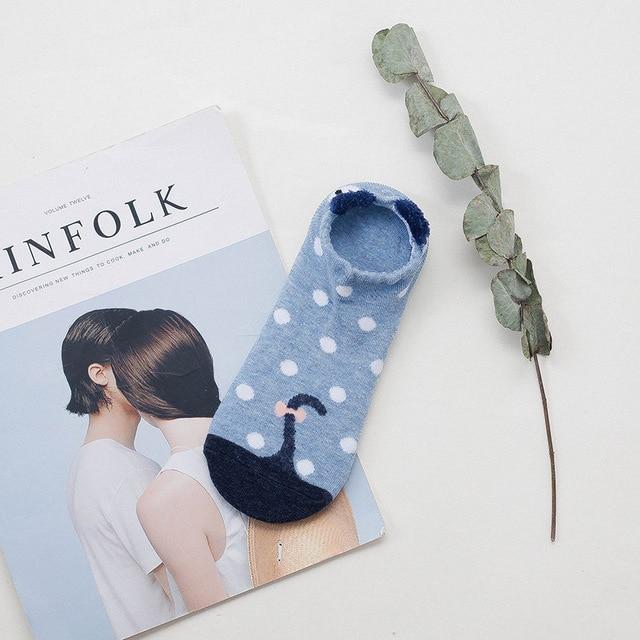 Cute Trainer Socks with Animal Ears