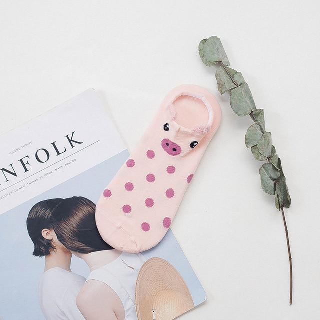 Cute Trainer Socks with Animal Ears