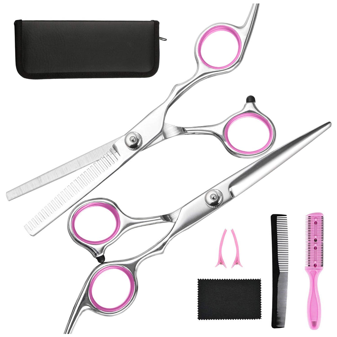 Professional Hair Cutting & Thinning Scissors Set-Pink-State of Style
