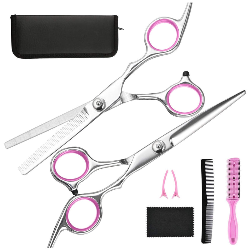Professional Hair Cutting & Thinning Scissors Set-Pink-State of Style