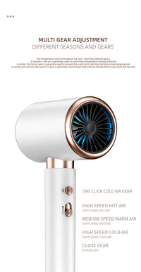 PROFESSIONAL HAIRDRYER 2400W WITH COLD AND HOT AIR - NEGATIVE IONS - POWERFUL HAIR DRYER FOR SALON RESULTS-Black-State of Style