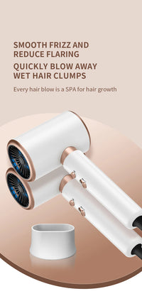 PROFESSIONAL HAIRDRYER 2400W WITH COLD AND HOT AIR - NEGATIVE IONS - POWERFUL HAIR DRYER FOR SALON RESULTS-Black-State of Style