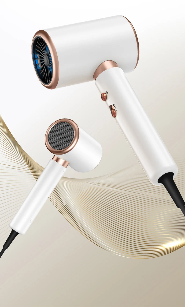 PROFESSIONAL HAIRDRYER 2400W WITH COLD AND HOT AIR - NEGATIVE IONS - POWERFUL HAIR DRYER FOR SALON RESULTS-Black-State of Style