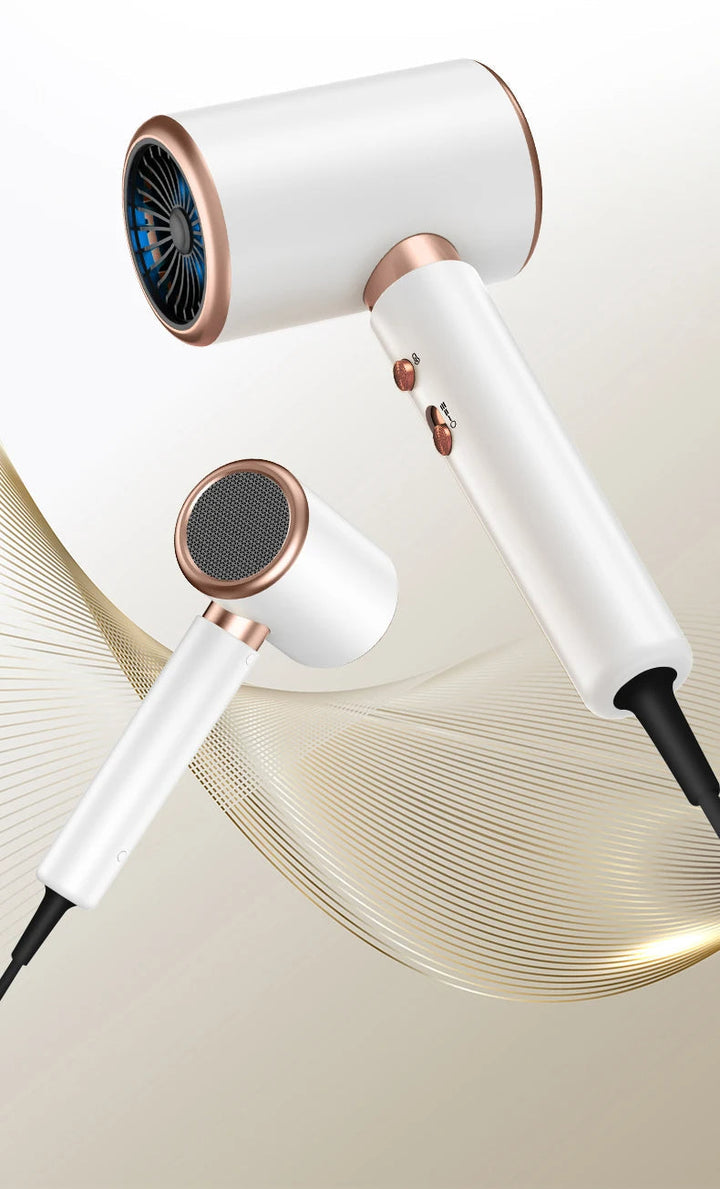 PROFESSIONAL HAIRDRYER 2400W WITH COLD AND HOT AIR - NEGATIVE IONS - POWERFUL HAIR DRYER FOR SALON RESULTS-Black-State of Style