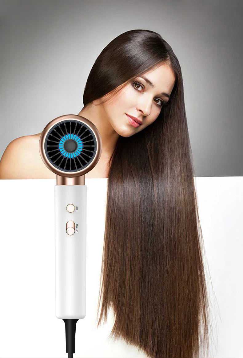 PROFESSIONAL HAIRDRYER 2400W WITH COLD AND HOT AIR - NEGATIVE IONS - POWERFUL HAIR DRYER FOR SALON RESULTS-Black-State of Style
