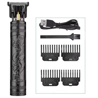 PROFESSIONAL RECHARGEABLE CLIPPER – VINTAGE STYLE FOR PRECISE TRIMMING-Black-State of Style