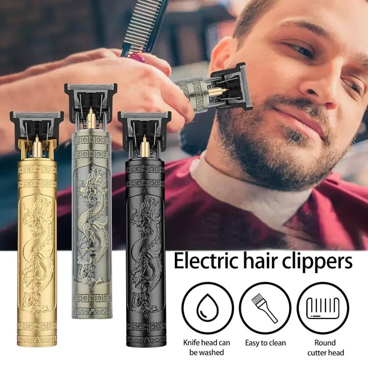 PROFESSIONAL RECHARGEABLE CLIPPER – VINTAGE STYLE FOR PRECISE TRIMMING-Gold-State of Style
