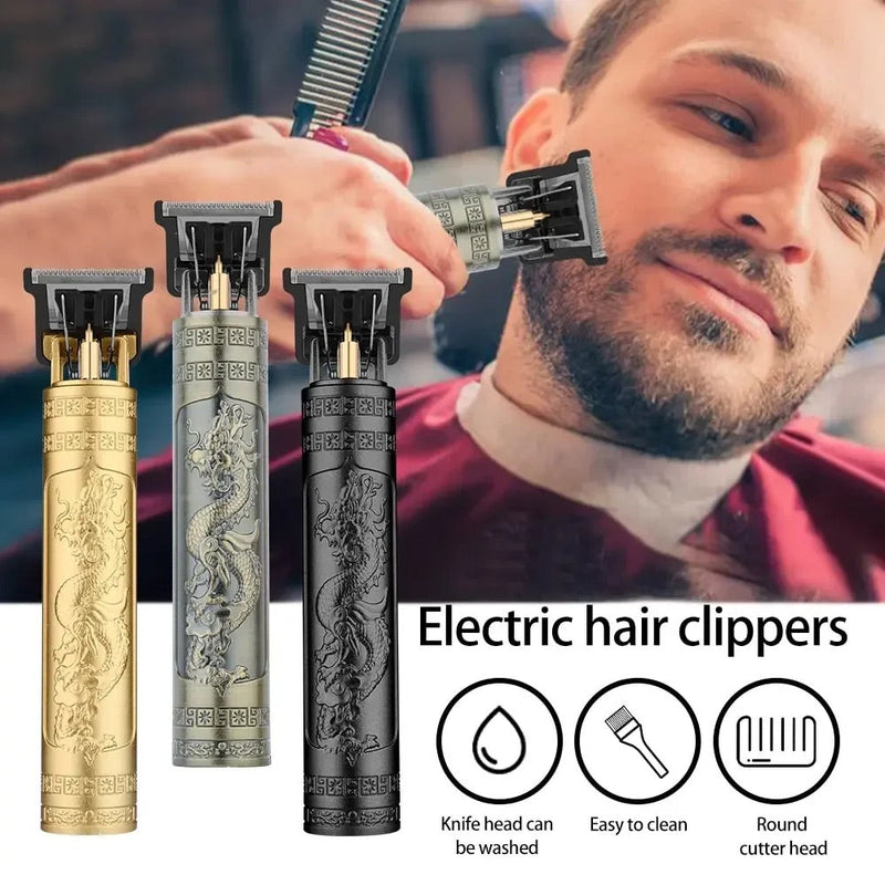 PROFESSIONAL RECHARGEABLE CLIPPER – VINTAGE STYLE FOR PRECISE TRIMMING-Gold-State of Style