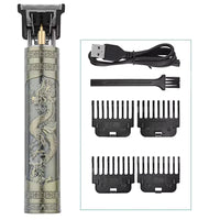 PROFESSIONAL RECHARGEABLE CLIPPER – VINTAGE STYLE FOR PRECISE TRIMMING-Silver-State of Style