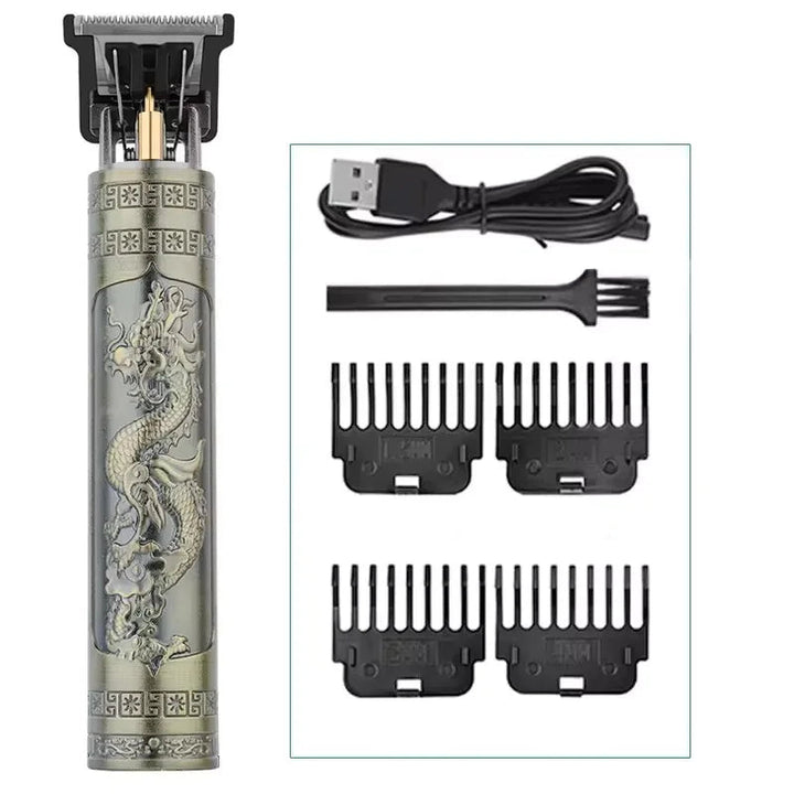 PROFESSIONAL RECHARGEABLE CLIPPER – VINTAGE STYLE FOR PRECISE TRIMMING-Silver-State of Style