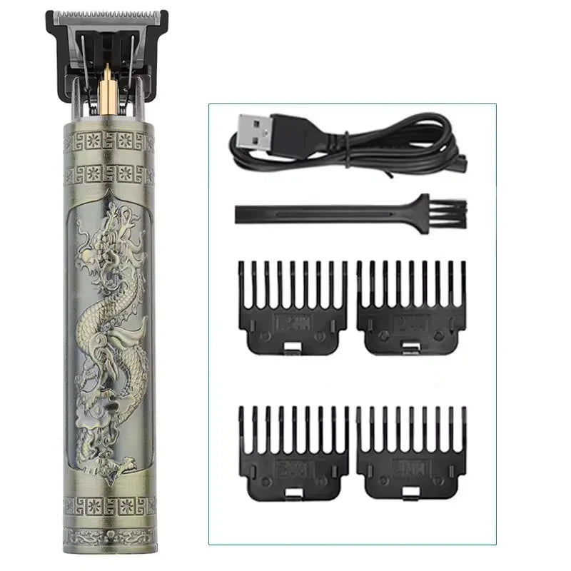 PROFESSIONAL RECHARGEABLE CLIPPER – VINTAGE STYLE FOR PRECISE TRIMMING-Silver-State of Style