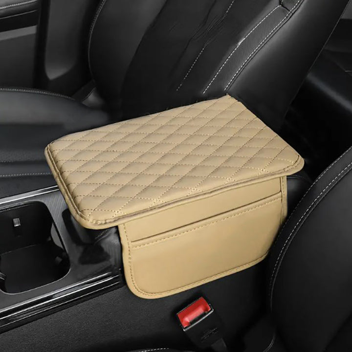 PU Leather Car Armrest Mat-Beige-State of Style
