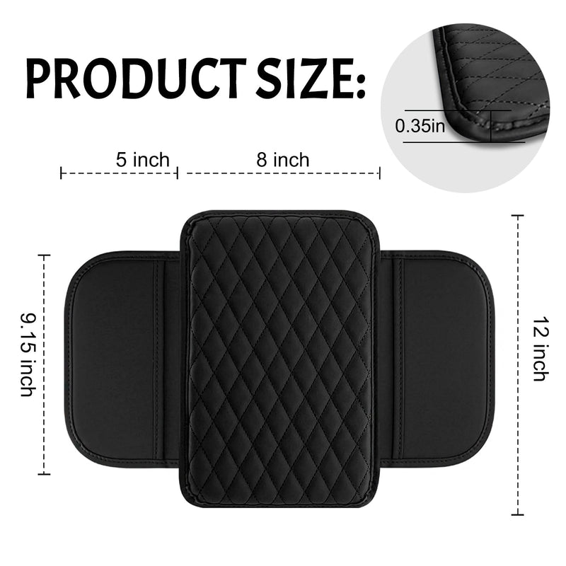 PU Leather Car Armrest Mat-Black-State of Style
