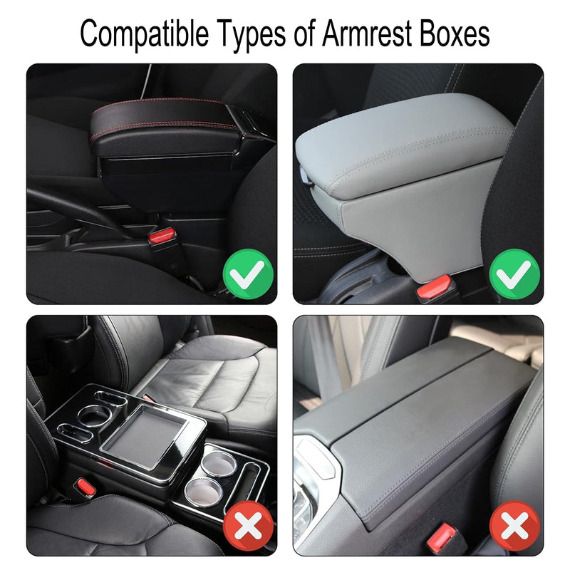 PU Leather Car Armrest Mat-Black-State of Style