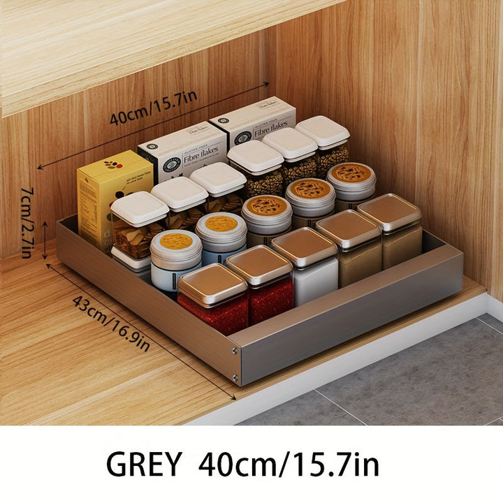 Pull-Out Kitchen Cabinet Organizer - Lina-Black-9.84 inches-State of Style