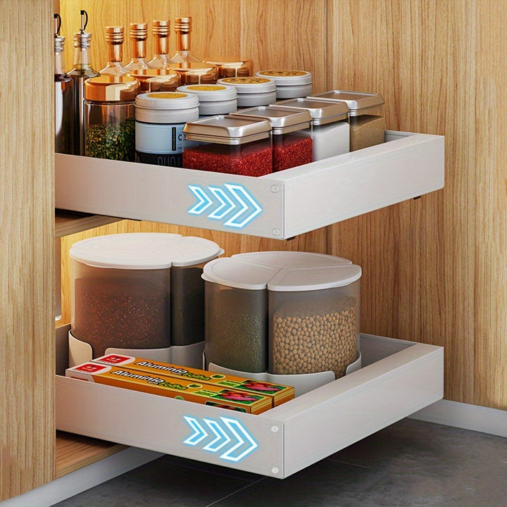 Pull-Out Kitchen Cabinet Organizer - Lina-Black-9.84 inches-State of Style