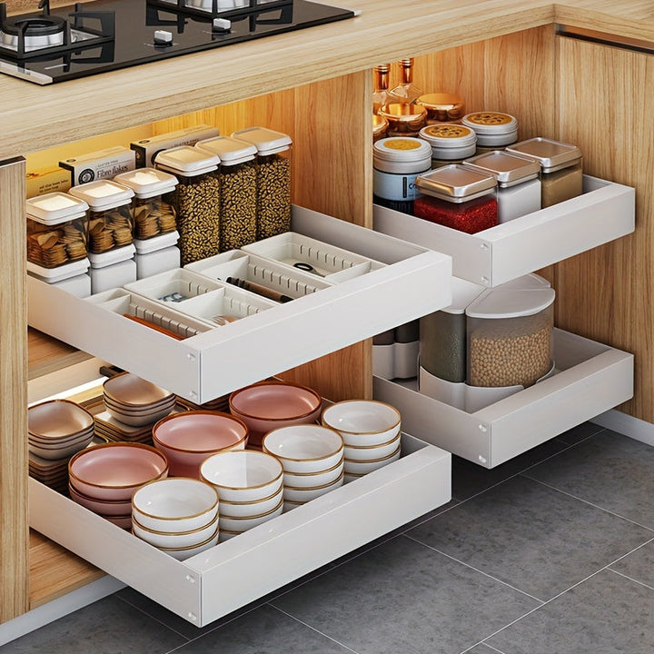 Pull-Out Kitchen Cabinet Organizer - Lina-Black-9.84 inches-State of Style