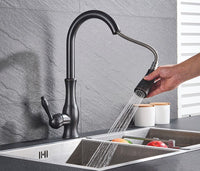 Pull-Out Kitchen Tap - FlexFlow-Brushed Steel-State of Style