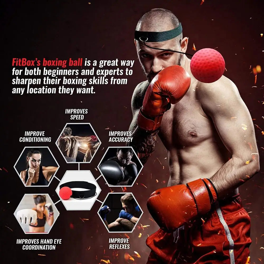PunchPro Reflex Ball for Boxing Training-Black (Light Weight)-State of Style