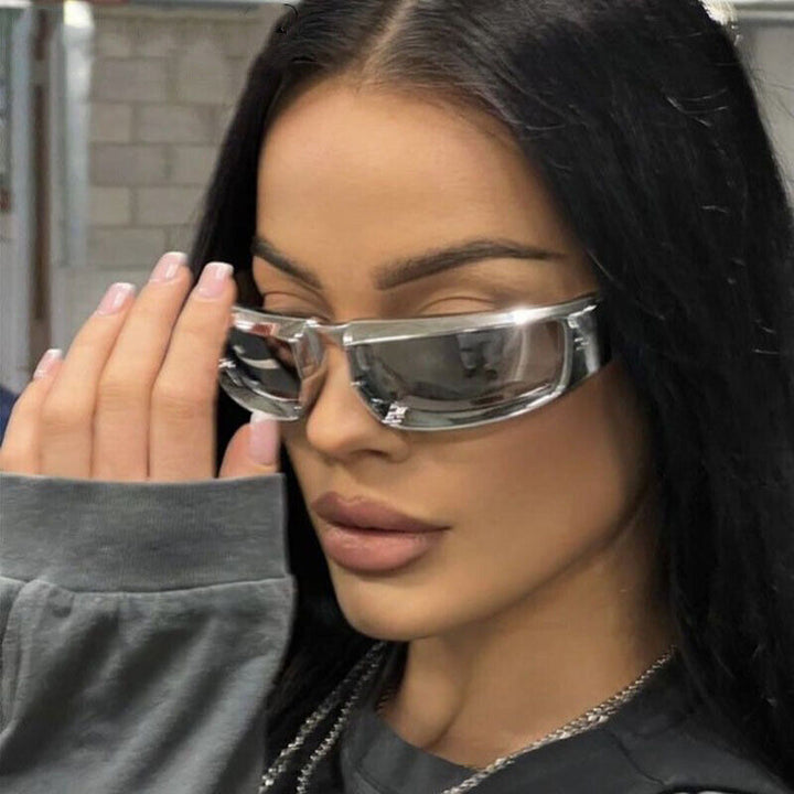 Punk Square Designer Sunglasses – Bold & Rebellious Statement-Black Mirror-State of Style