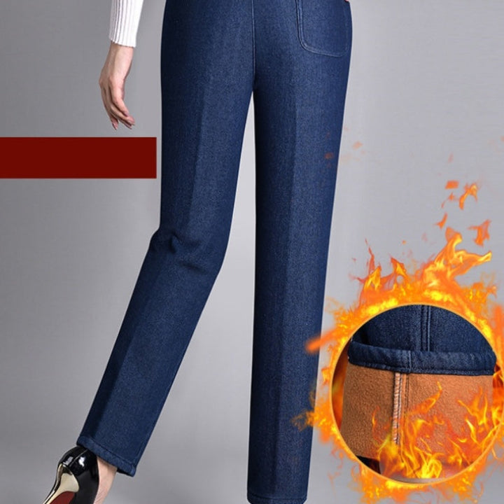 Push-up Jeans - Ella with warm inner lining and perfect fit!-Light blue (without lining)-XL-State of Style
