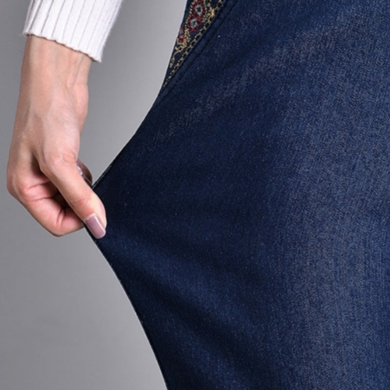 Push-up Jeans - Ella with warm inner lining and perfect fit!-Light blue (without lining)-XL-State of Style