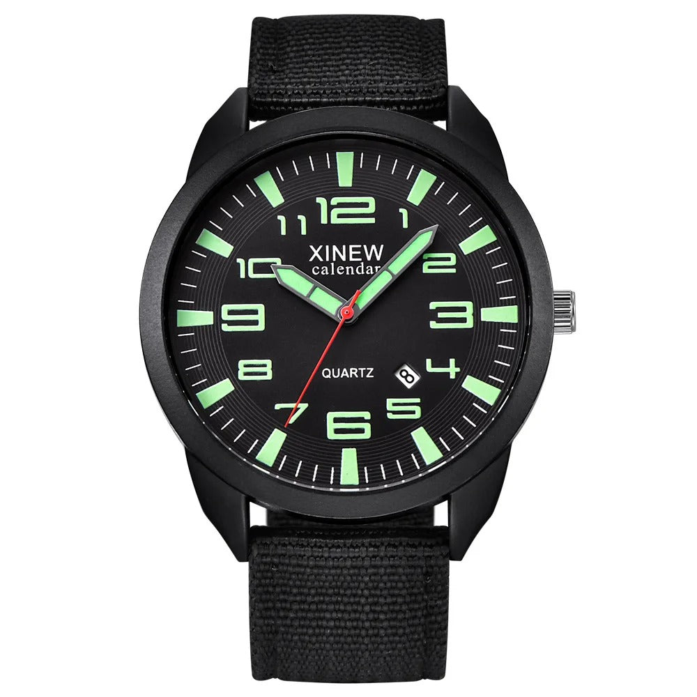 Quartz Clock with Illuminated Dial & Calendar – Lumo-Black-State of Style