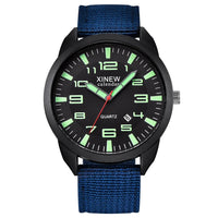 Quartz Clock with Illuminated Dial & Calendar – Lumo-Blue - Light Green-State of Style