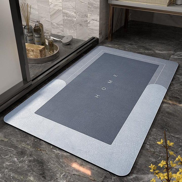Quick-Dry, Ultra-Absorbent Bath Mat - AquaComfort-40*60 cm-Oval-Blue-State of Style