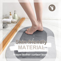 Quick-Dry, Ultra-Absorbent Bath Mat - AquaComfort-40*60 cm-Oval-Blue-State of Style