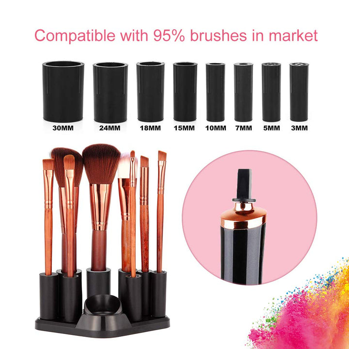 Quick Drying Electric Makeup Brush Cleaner – Clean & Ready to Use Immediately!-Black-State of Style