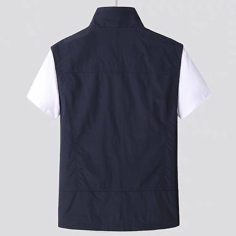 Quick-drying men's vest for outdoor adventures – Arvid-Dark blue-S-State of Style