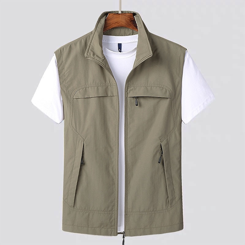 Quick-drying men's vest for outdoor adventures – Arvid-Khaki-S-State of Style