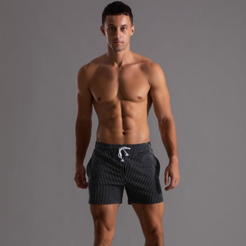 Quick-drying & Stylish Men's Swim Shorts made from Ripstop Polyester – Niko-Green-XS-State of Style